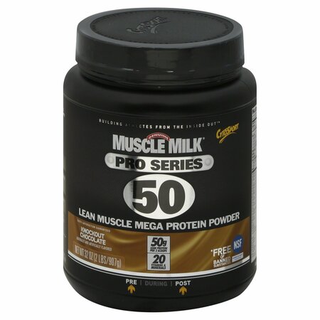 CYTOSPORT MUSCLE MILK PRO SERIES 50 KNOCKOUT CHOCOLATE 32Z 586943